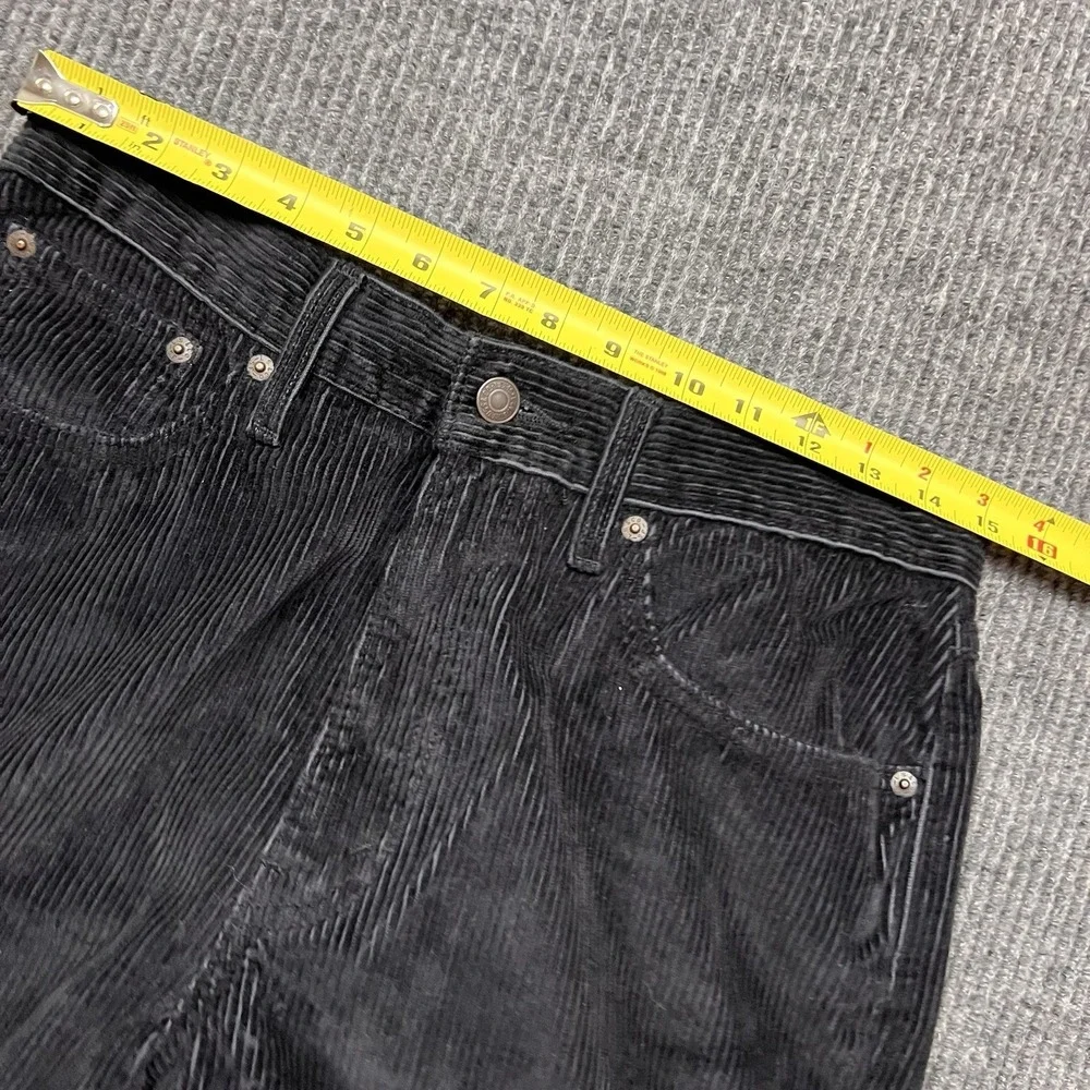 Levi's Corduroy‎ Mom Jeans Women's Size 30x30 Black Pants Tapered High Rise New